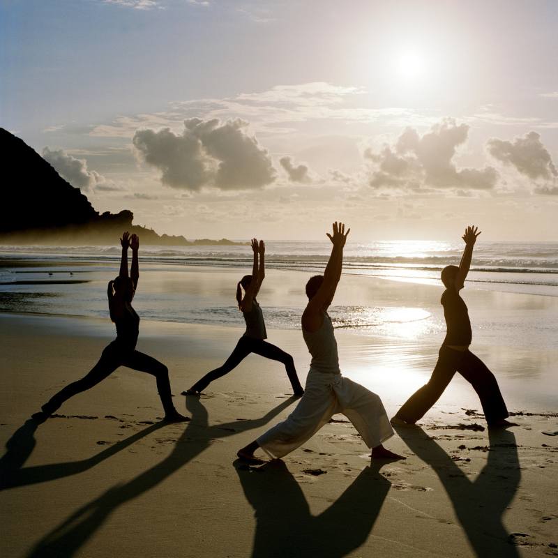 yoga sur la plage
