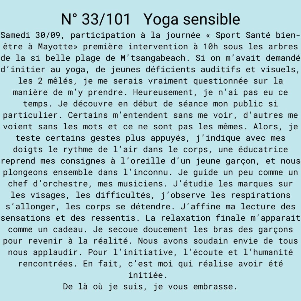 Texte de l'article yoga sensible