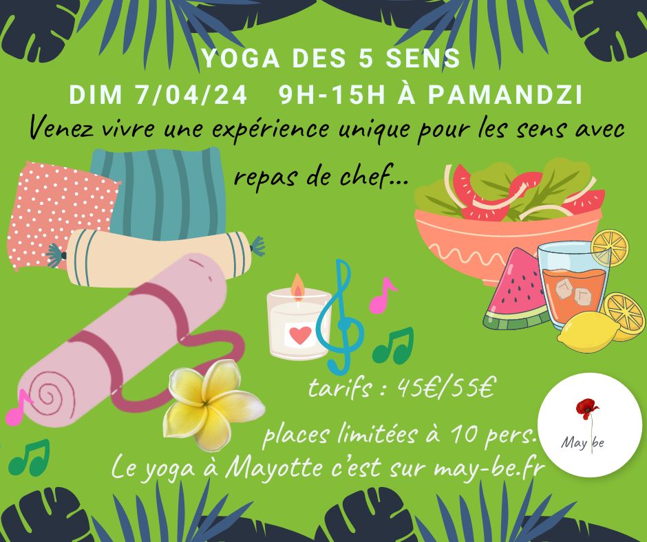 Atelier de yoga autour des 5 sens